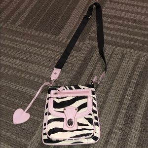 Zebra multi cubby purse.